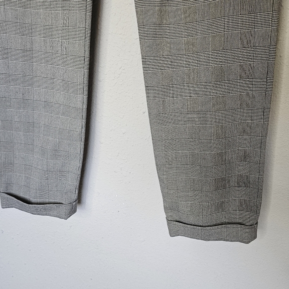 H&M Gray Glen Plaid Trouser Office Jogger Work Pant Womens Slim‎ Fit Size XS - Picture 3 of 11